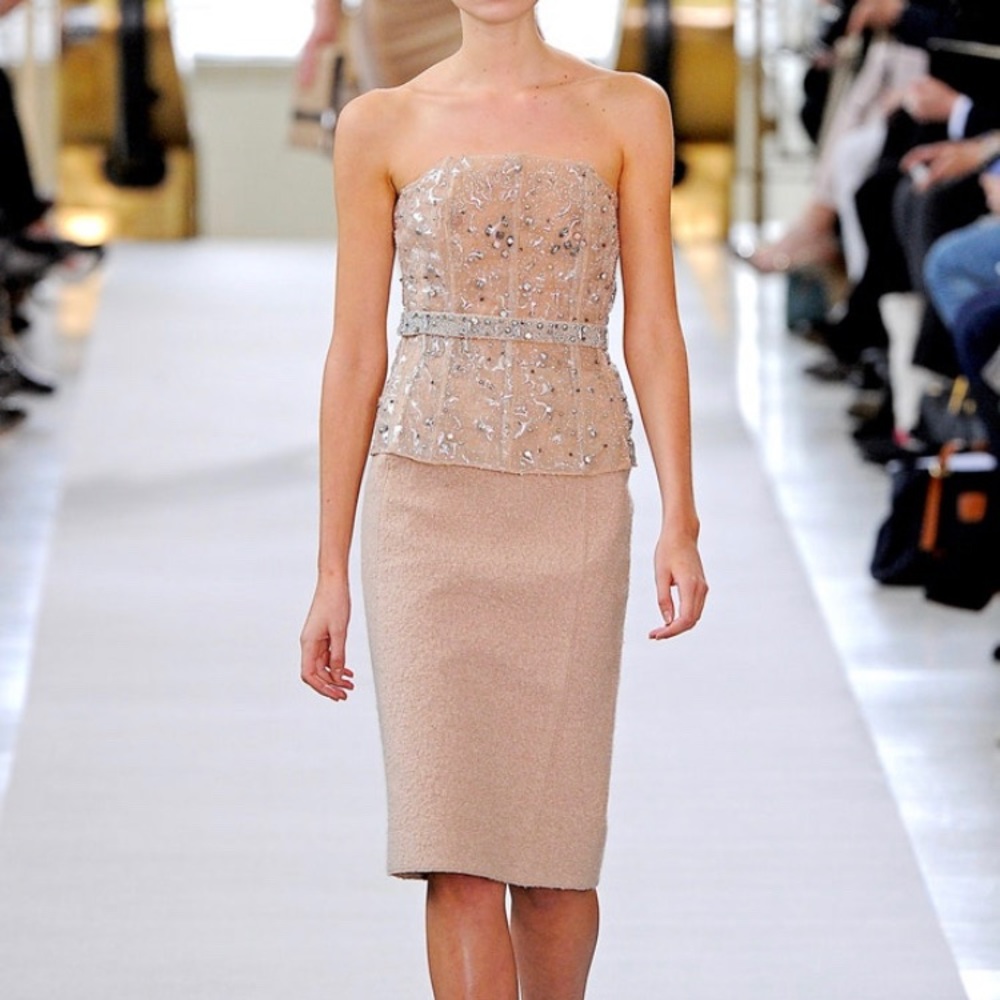 Philosophy di Alberta Ferretti Camel Skirt.  sz 40